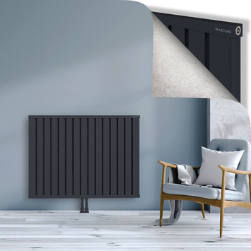 Obi Dekoratif Alüminyum Radyatör 900x1204 Koyu Antrasit Alt Orta 50mm