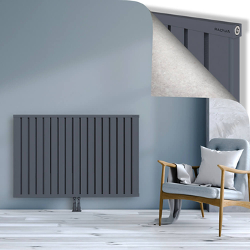 Obi Dekoratif Alüminyum Radyatör 900x1364 Antrasit Alt Orta 50mm