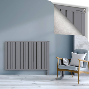 Obi Dekoratif Alüminyum Radyatör 900x1364 Gri Alt Sağ 50mm