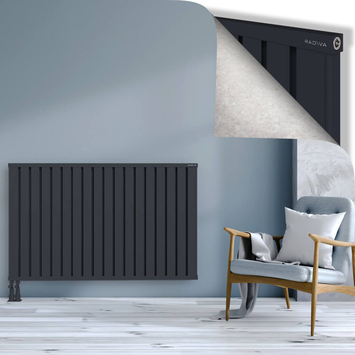 Obi Dekoratif Alüminyum Radyatör 900x1444 Koyu Antrasit Alt Sol 50mm
