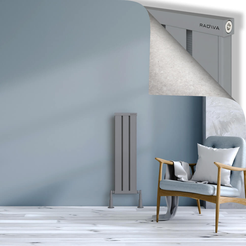 Obi Dekoratif Alüminyum Radyatör 900x244 Gri 