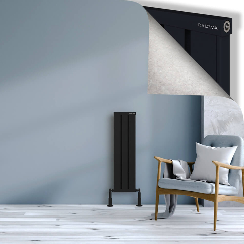 Obi Dekoratif Alüminyum Radyatör 900x244 Siyah