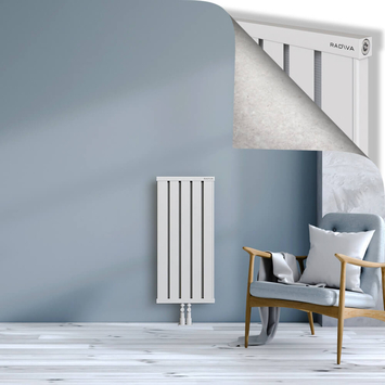 Obi Dekoratif Alüminyum Radyatör 900x404 Beyaz Alt Orta 50mm