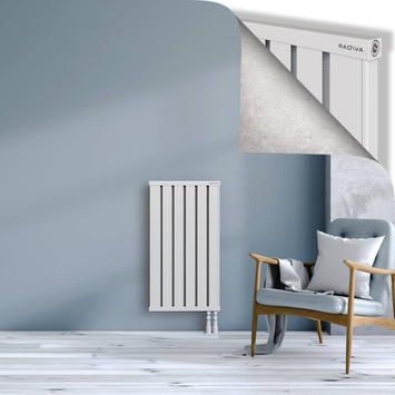 Obi Dekoratif Alüminyum Radyatör 900x484 Beyaz Alt Sağ 50mm