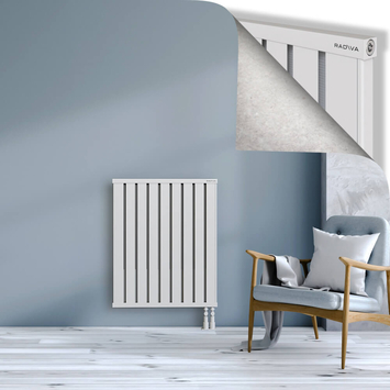 Obi Dekoratif Alüminyum Radyatör 900x724 Beyaz Alt Sağ 50mm