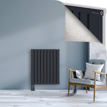 Obi Dekoratif Alüminyum Radyatör 900x724 Koyu Antrasit Alt Sol 50mm
