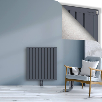Obi Dekoratif Alüminyum Radyatör 900x804 Antrasit Alt Orta 50mm