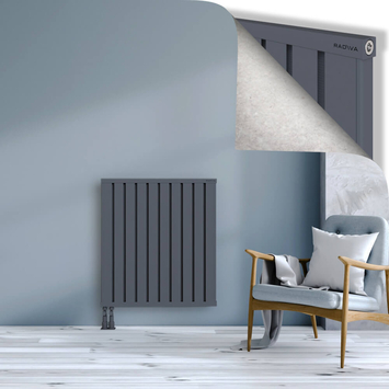 Obi Dekoratif Alüminyum Radyatör 900x804 Antrasit Alt Sol 50mm
