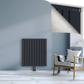 Obi Dekoratif Alüminyum Radyatör 900x804 Koyu Antrasit Alt Orta 50mm