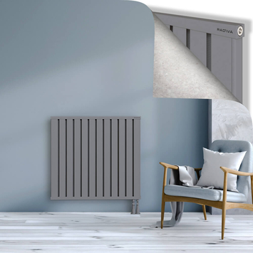 Obi Dekoratif Alüminyum Radyatör 900x964 Gri Alt Sağ 50mm
