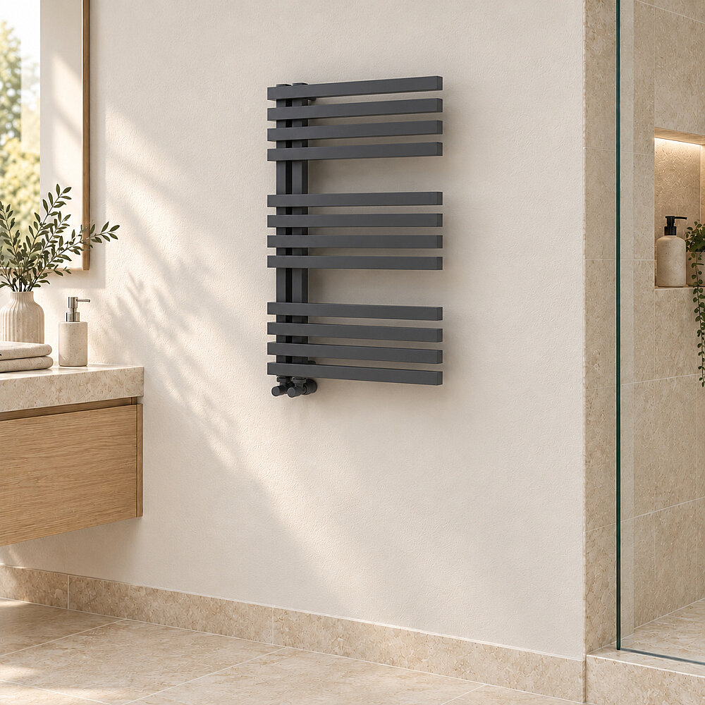 Oka Decorative Towel Rail 500x800 Dark Anthracite - 1