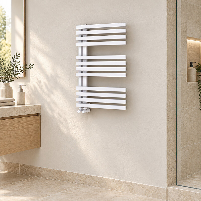 Oka Decorative Towel Rail 500x800 White