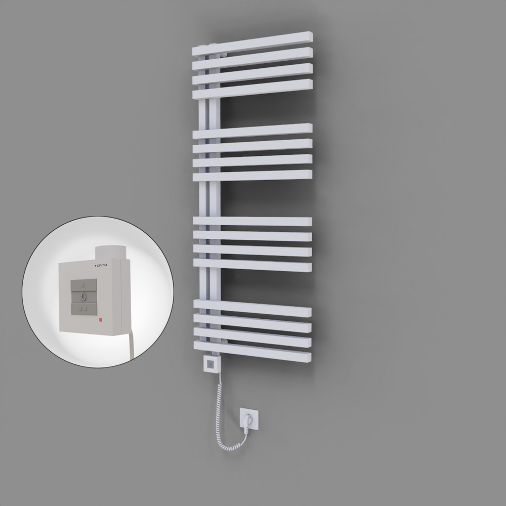 Oka Dekoratif Elektrikli Havlupan 500x1200 Beyaz (KTX1 Termostat) 600W Spiral Kablolu - 1