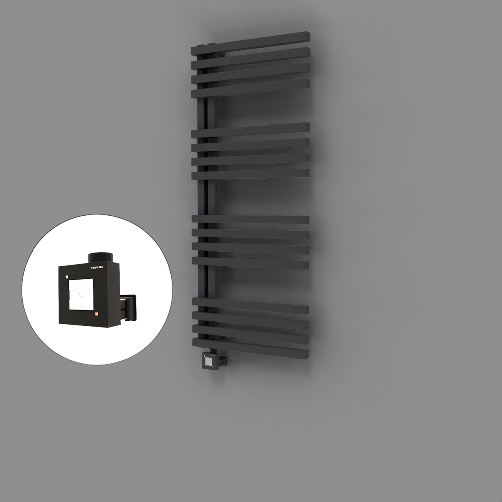 Oka Dekoratif Elektrikli Havlupan 500x1200 Koyu Antrasit (KTX1 Termostat) 600W - 1