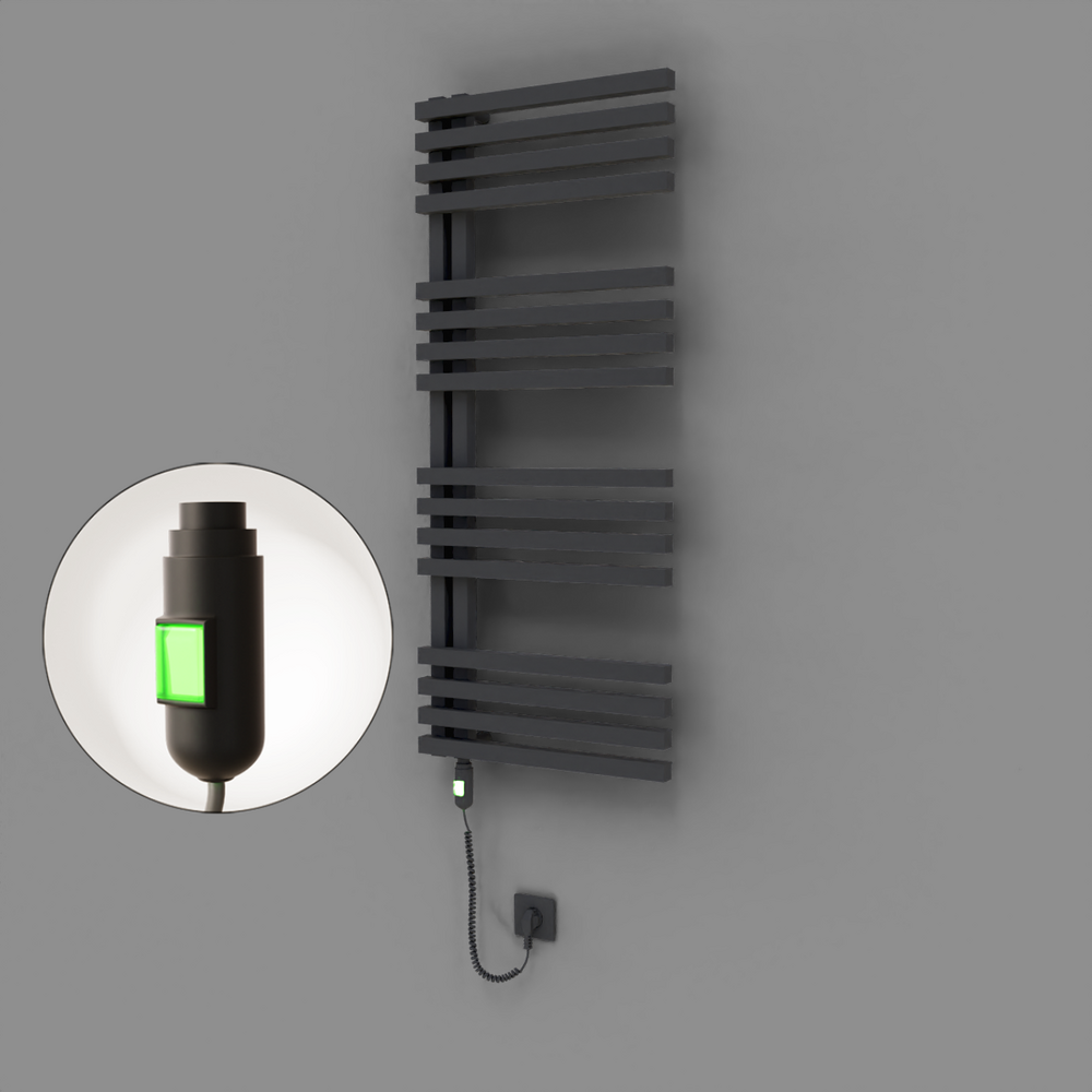 Oka Dekoratif Elektrikli Havlupan 500x1200 Koyu Antrasit (On/Off Düğmeli) 600W - 1