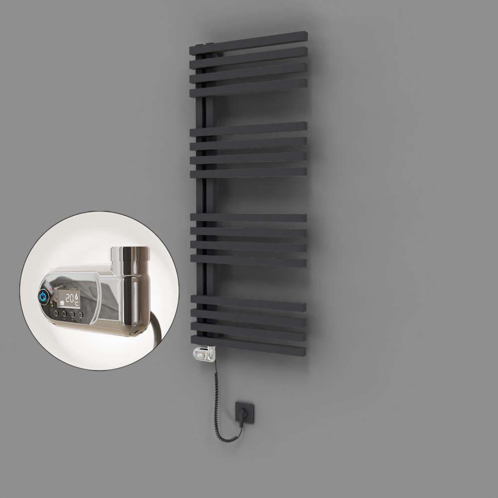 Oka Dekoratif Elektrikli Havlupan 500x1200 Koyu Antrasit (Thesis Termostat) 600W - 1