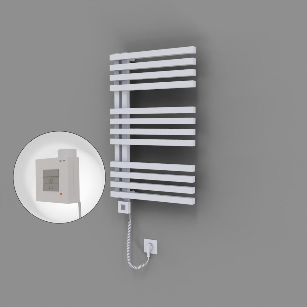 Oka Dekoratif Elektrikli Havlupan 500x800 Beyaz (KTX1 Termostat) 300W Spiral Kablolu - 1