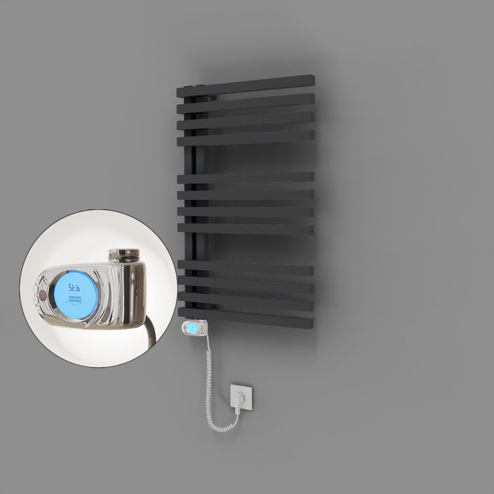 Oka Dekoratif Elektrikli Havlupan 500x800 Koyu Antrasit (Musa Termostat) 300W - 1