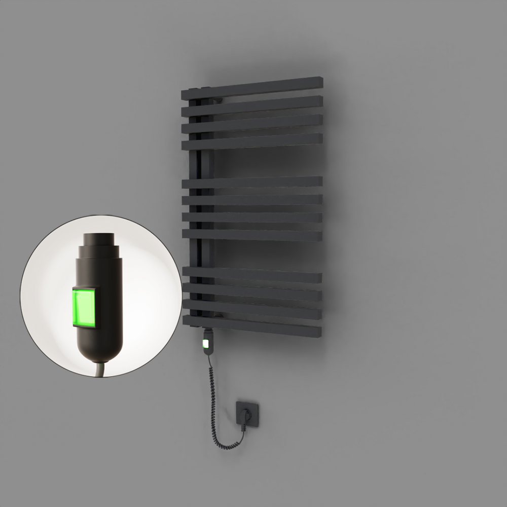 Oka Dekoratif Elektrikli Havlupan 500x800 Koyu Antrasit (On/Off Düğmeli) 300W - 1