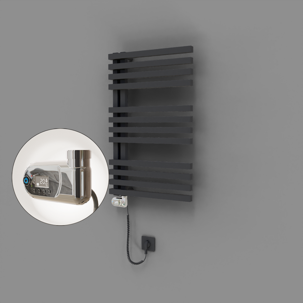 Oka Dekoratif Elektrikli Havlupan 500x800 Koyu Antrasit (Thesis Termostat) 300W - 1