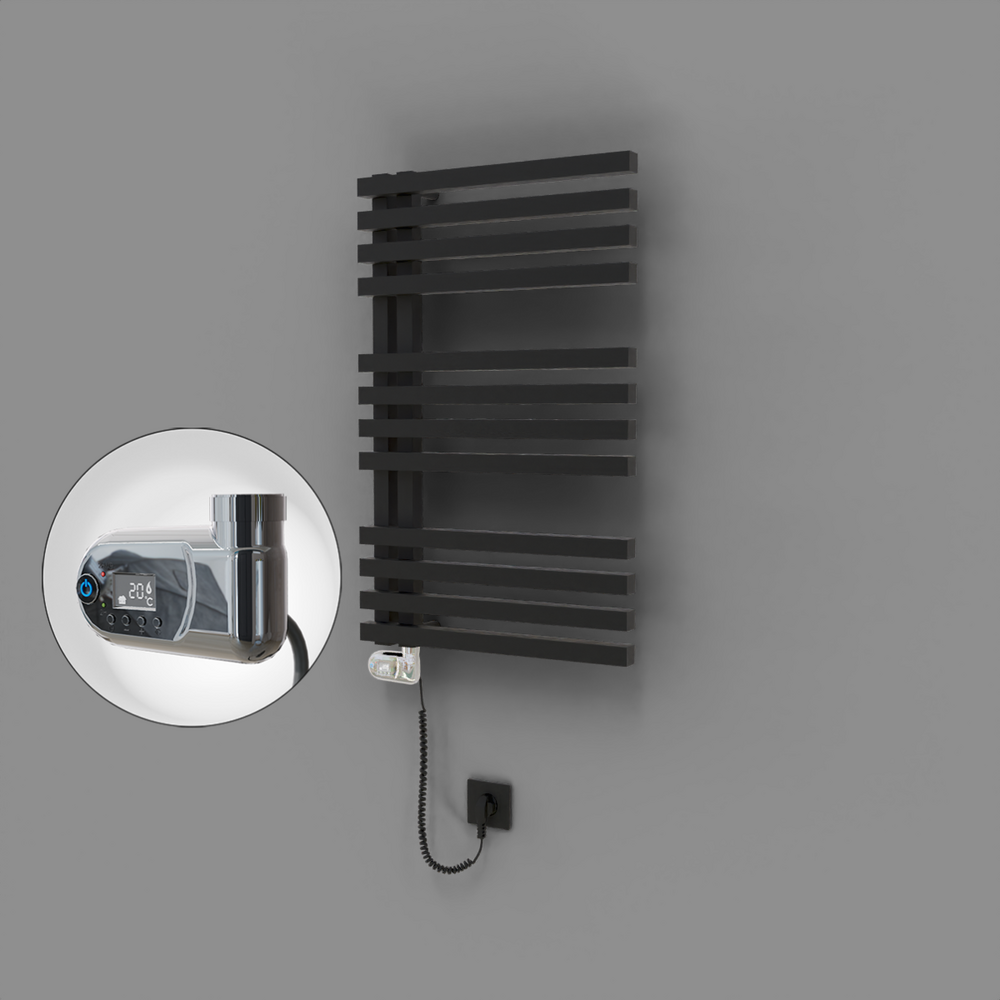 Oka Dekoratif Elektrikli Havlupan 500x800 Siyah (Thesis Termostat) 300W - 1