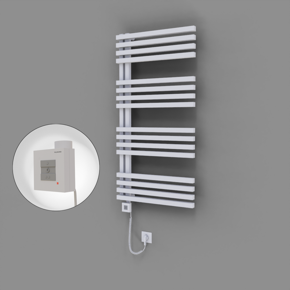 Oka Dekoratif Elektrikli Havlupan 600x1200 Beyaz (KTX1 Termostat) 600W Spiral Kablolu - 1
