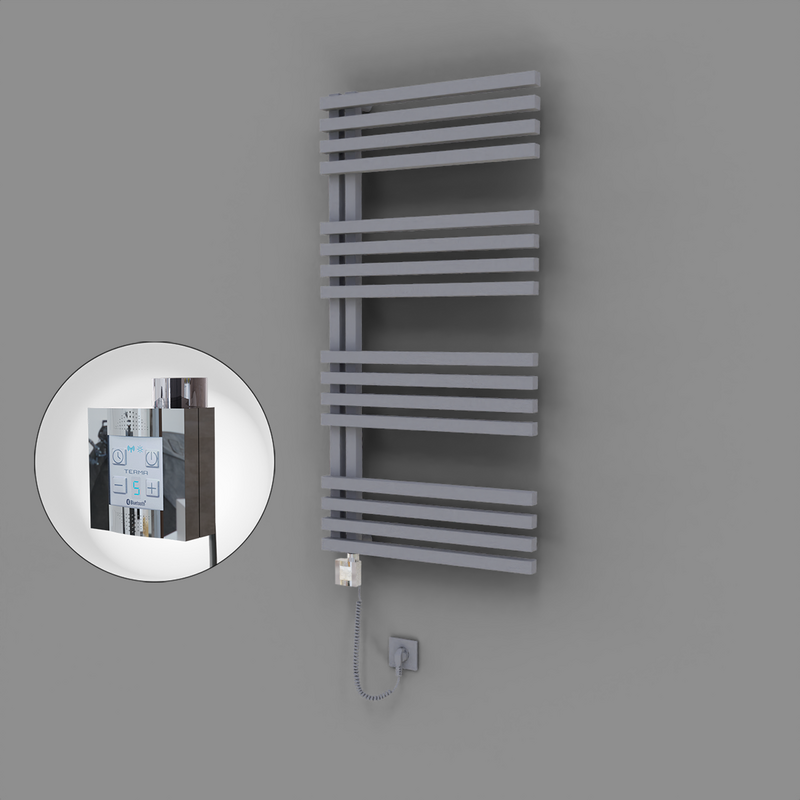 Oka Dekoratif Elektrikli Havlupan 600x1200 Gri (KTX4 Termostat) 600W Spiral Kablolu 
