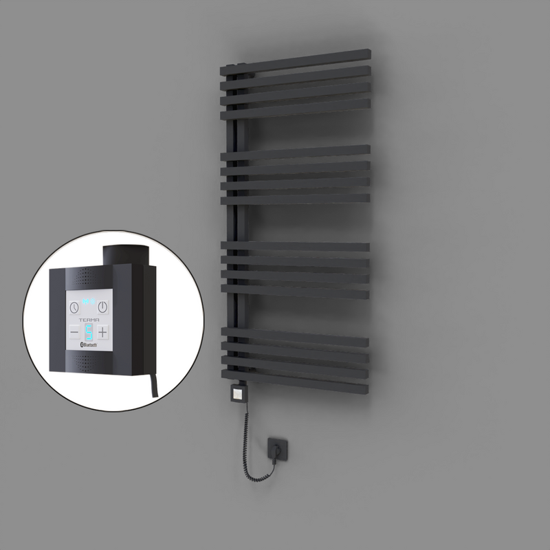 Oka Dekoratif Elektrikli Havlupan 600x1200 Koyu Antrasit (KTX4 Termostat) 600W Spiral Kablolu 