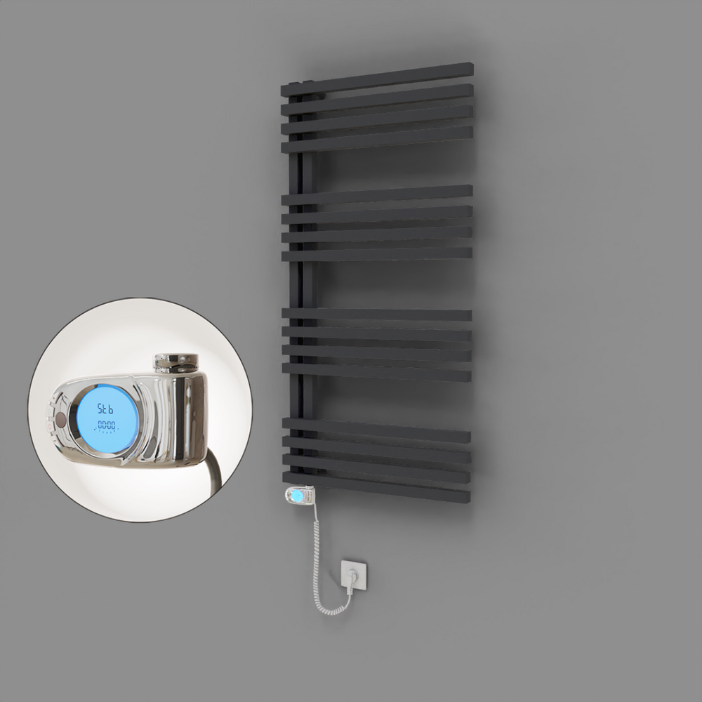 Oka Dekoratif Elektrikli Havlupan 600x1200 Koyu Antrasit (Musa Termostat) 600W - 1