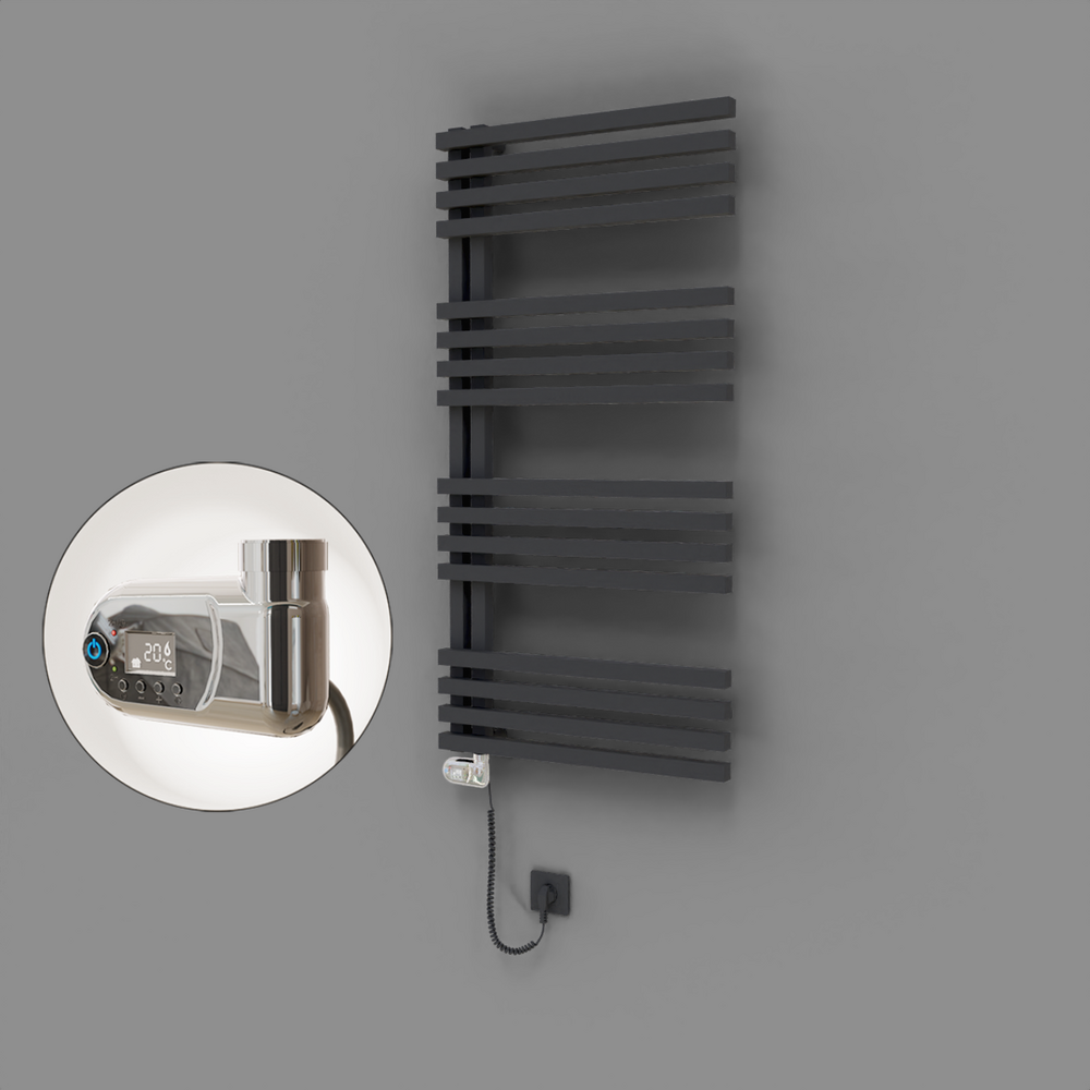 Oka Dekoratif Elektrikli Havlupan 600x1200 Koyu Antrasit (Thesis Termostat) 600W - 1