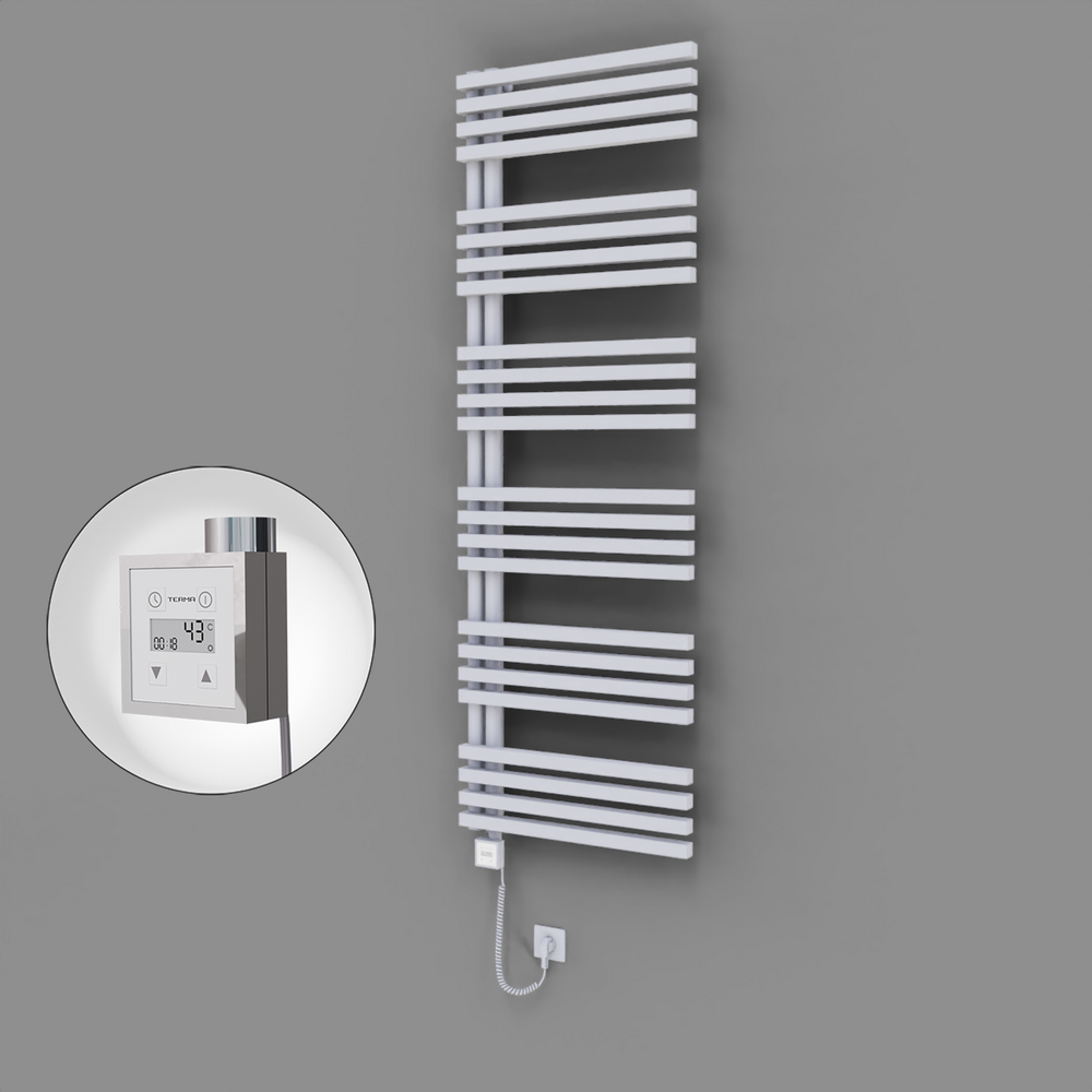 Oka Dekoratif Elektrikli Havlupan 600x1800 Beyaz (KTX3 Termostat) 1000W Spiral Kablolu - 1