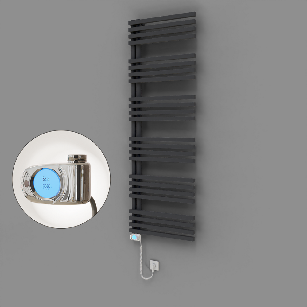 Oka Dekoratif Elektrikli Havlupan 600x1800 Koyu Antrasit (Musa Termostat) 900W - 1