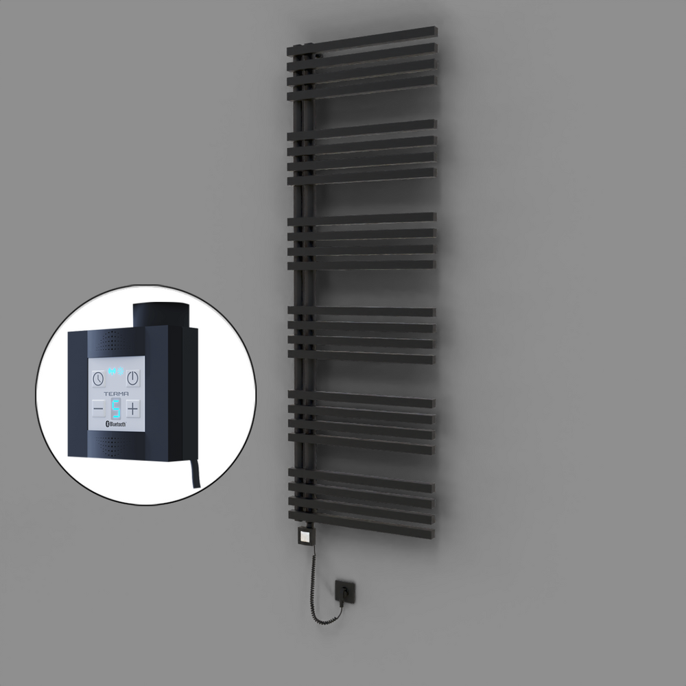 Oka Dekoratif Elektrikli Havlupan 600x1800 Siyah (KTX4 Termostat) 1000W Spiral Kablolu - 1