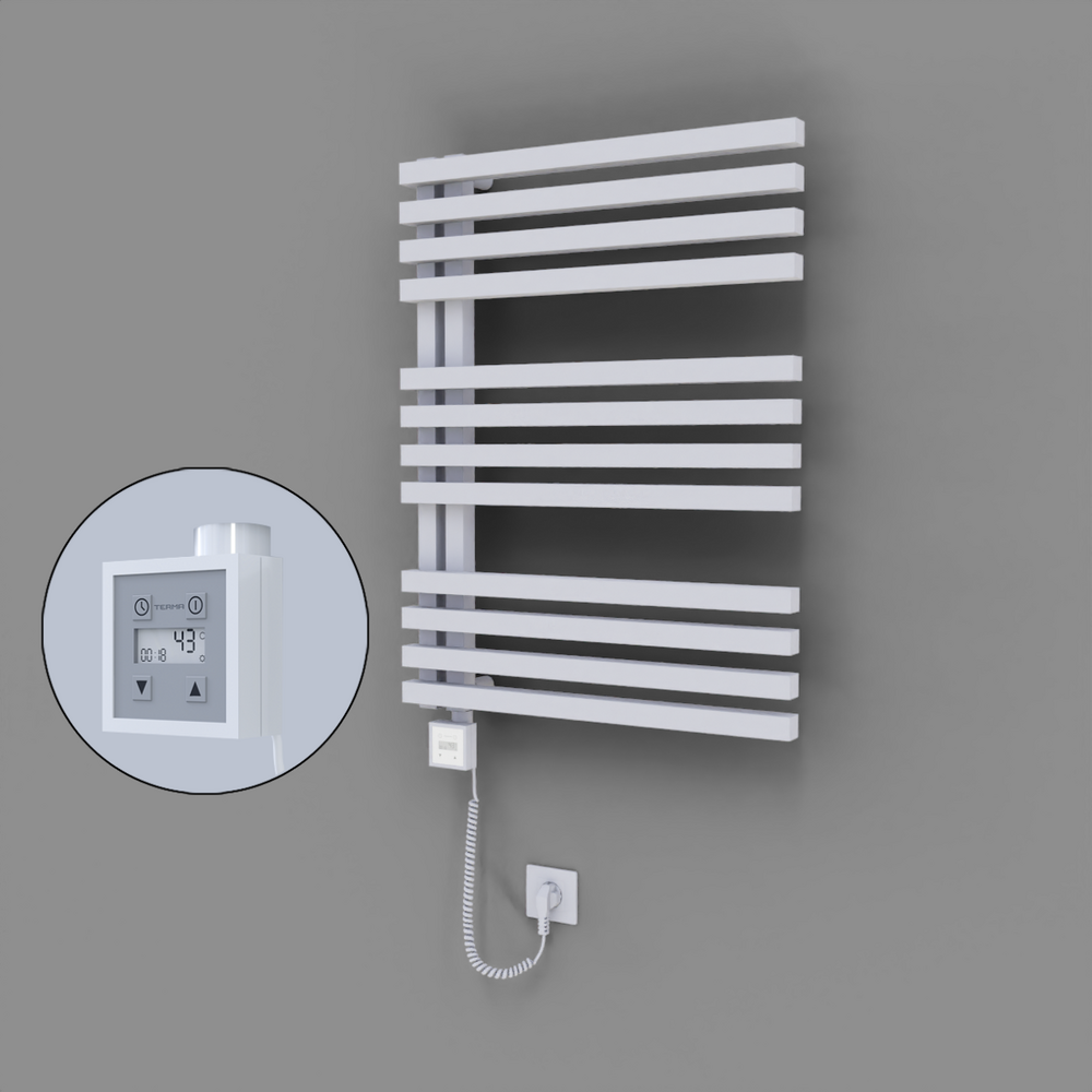Oka Dekoratif Elektrikli Havlupan 600x800 Beyaz (KTX3 Termostat) 600W Spiral Kablolu - 1