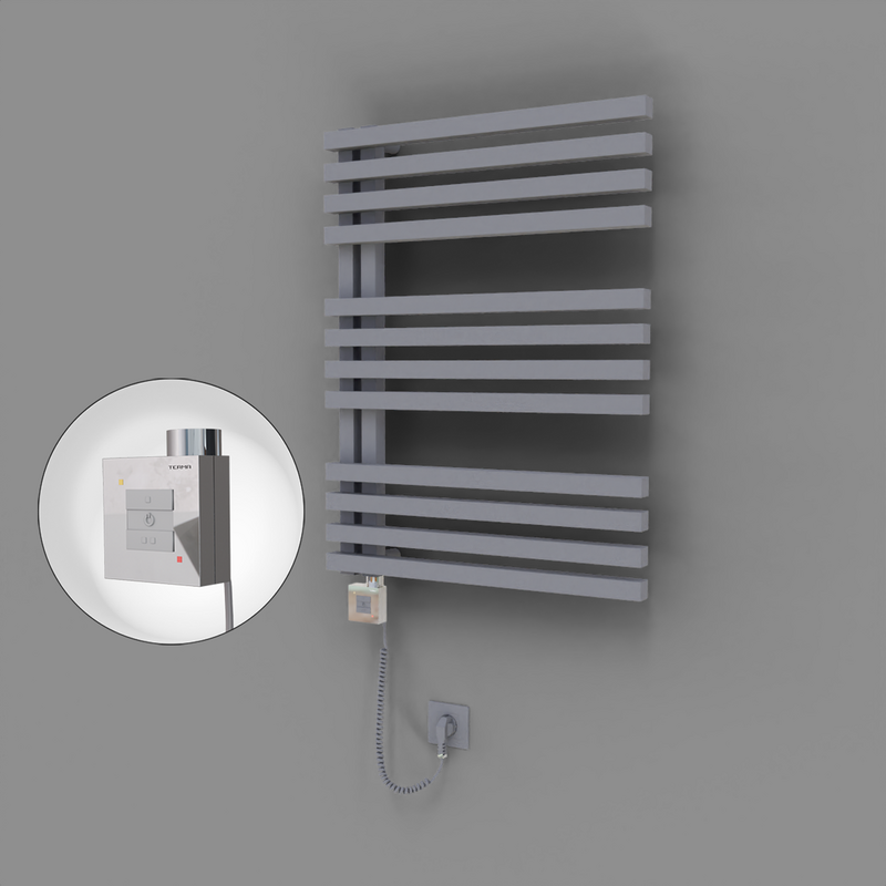 Oka Dekoratif Elektrikli Havlupan 600x800 Gri (KTX1 Termostat) 600W Spiral Kablolu 