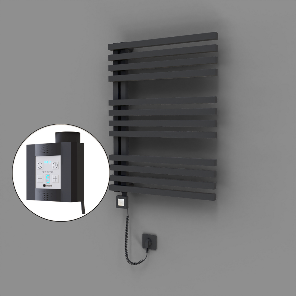 Oka Dekoratif Elektrikli Havlupan 600x800 Koyu Antrasit (KTX4 Termostat) 600W Spiral Kablolu - 1