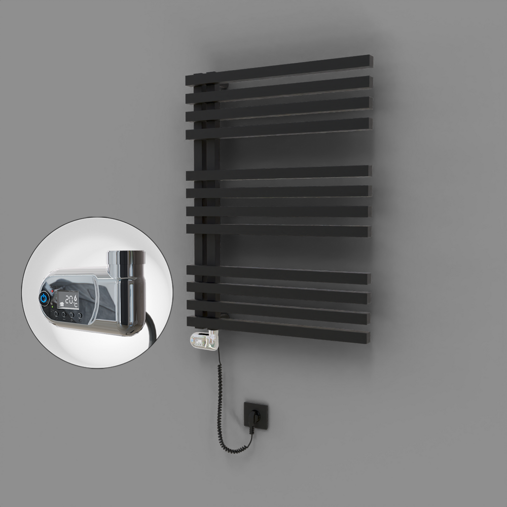 Oka Dekoratif Elektrikli Havlupan 600x800 Siyah (Thesis Termostat) 600W - 1