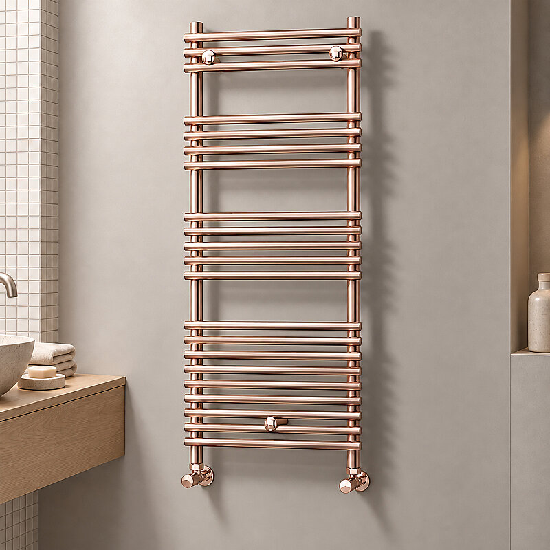 Olib Decorative Towel Rail 500x1200 Rose Gold