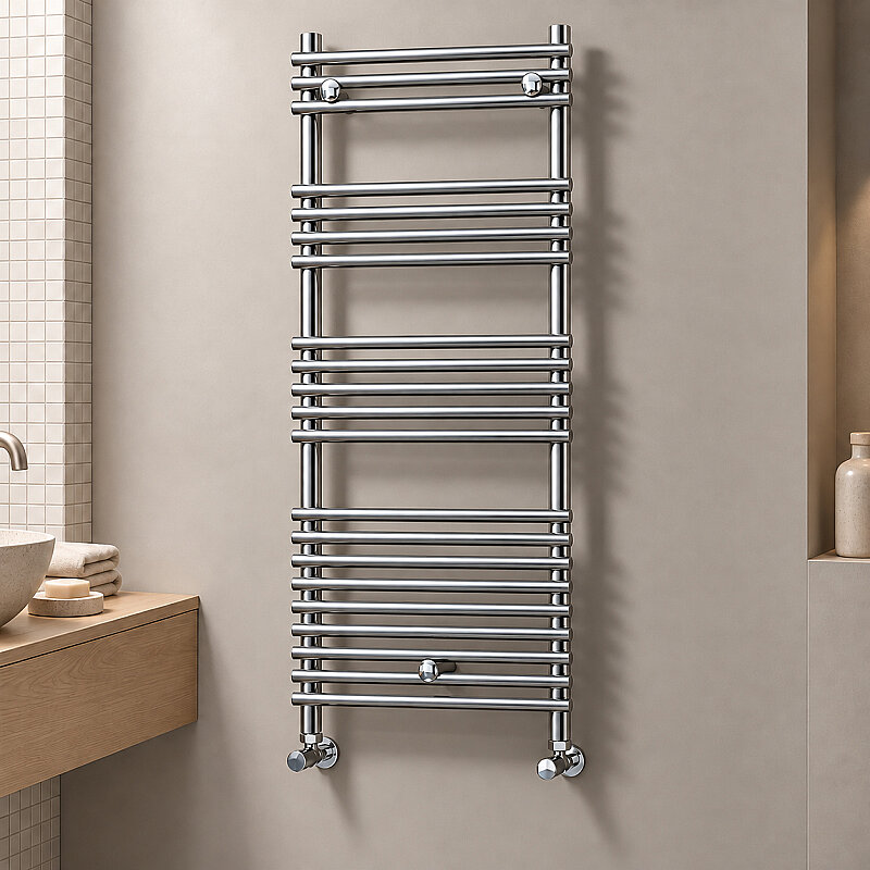 Olib Decorative Towel Rail 500x1200 Chrome