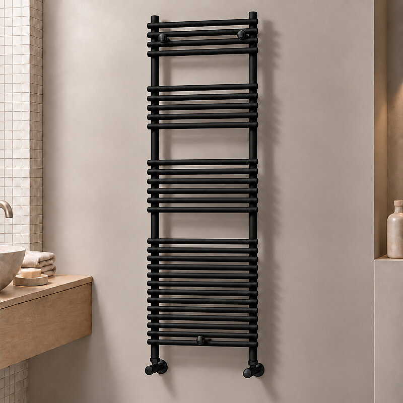Olib Decorative Towel Rail 500x1500 Black