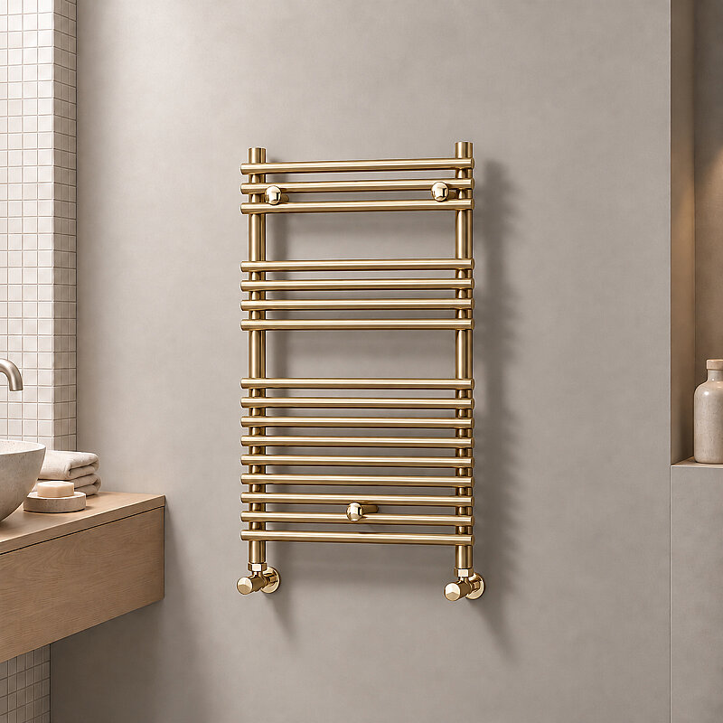 Olib Decorative Towel Rail 500x800 Gold 