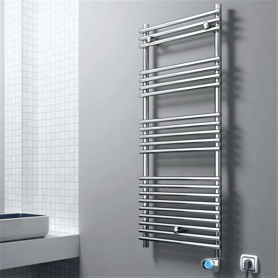 Olib Electric Towel Warmer 300 Watt 500x1200 Chrome (Musa Thermostat) - 2
