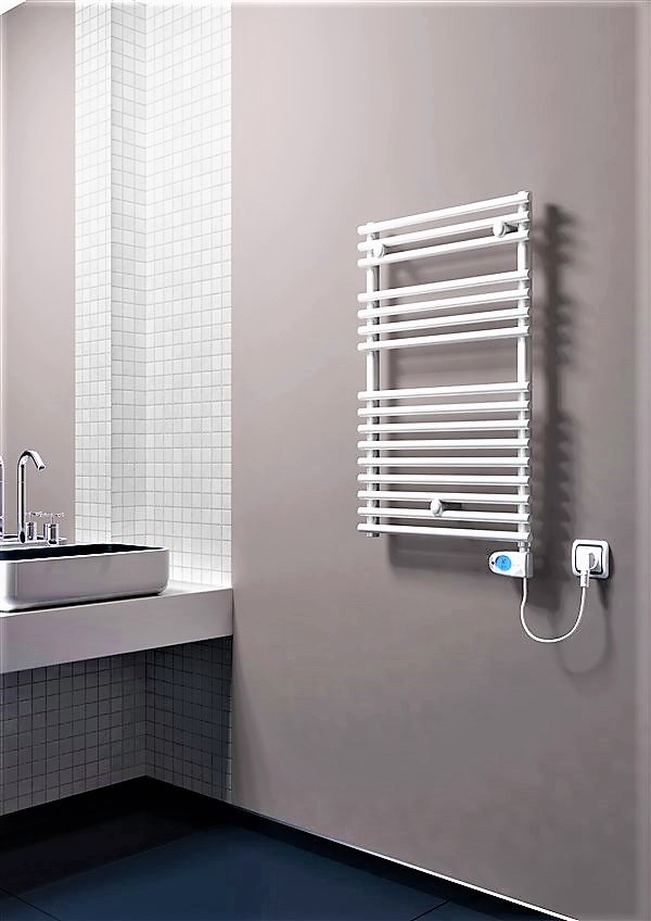 Olib Electric Towel Warmer 300 Watt 500x800 White (Musa Thermostat) - 1