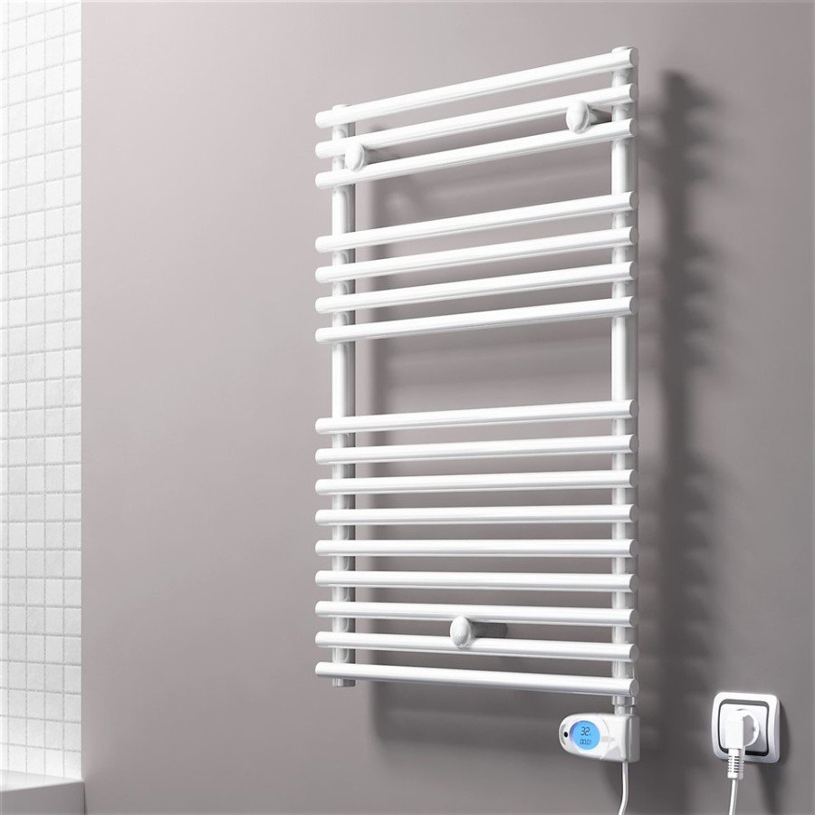 Olib Electric Towel Warmer 300 Watt 500x800 White (Musa Thermostat) - 2