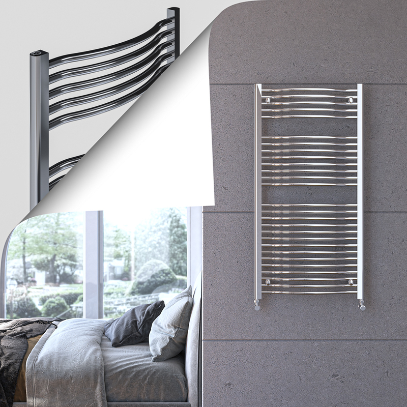 Olyumpus Decorative Towel Rail 600x1172 Chrome