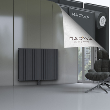 Oti Aluminium Radiator 1000x1328 Dark Anthracite Bottom Middle 50mm