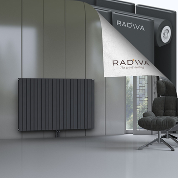 Oti Aluminium Radiator 1000x1550 Dark Anthracite Bottom Middle 50mm