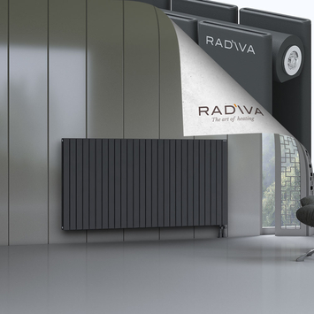 Oti Aluminium Radiator 1000x1994 Dark Anthracite Bottom Right 50mm