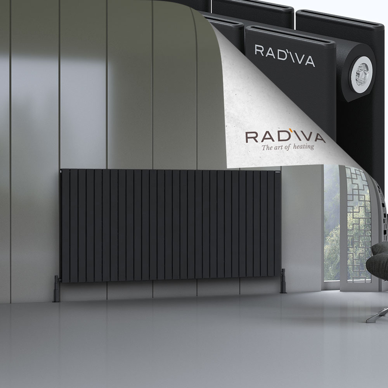 Oti Aluminium Radiator 1000x2142 Black 