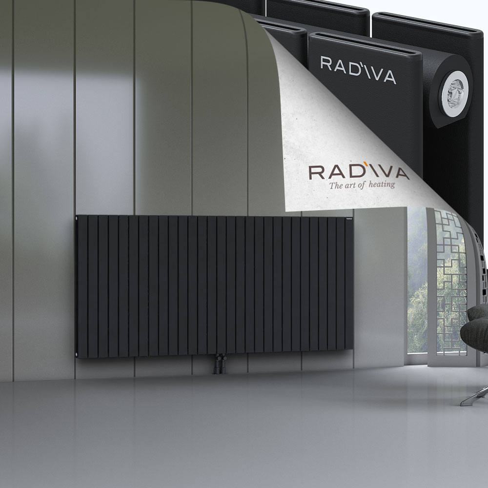 Oti Aluminium Radiator 1000x2142 Black - 2